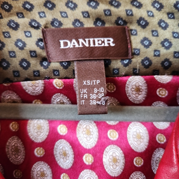 Danier Red Leather Moto Jacket - Picture 4 of 7